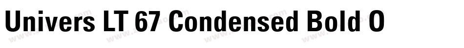 Univers LT 67 Condensed Bold Oblique字体转换